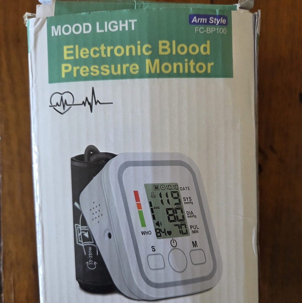 Electronic Blood Pressure Monitor - White